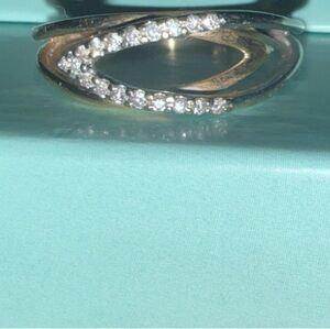 Two tone Gold Diamond Accented Women's Ring